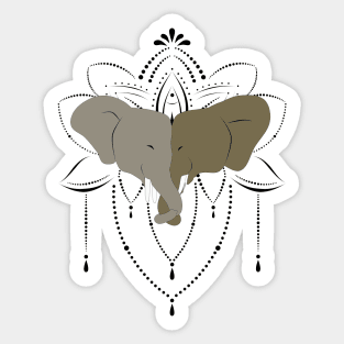 Elephants in love Sticker